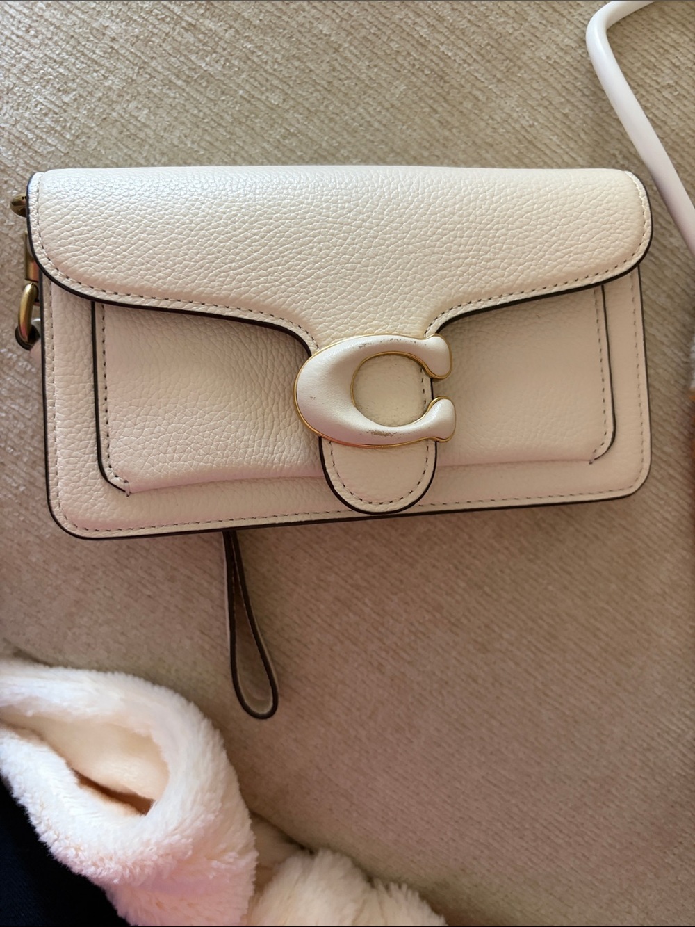 Coach Tabby 19 Leather Shoulder Bag in Chalk - Coach